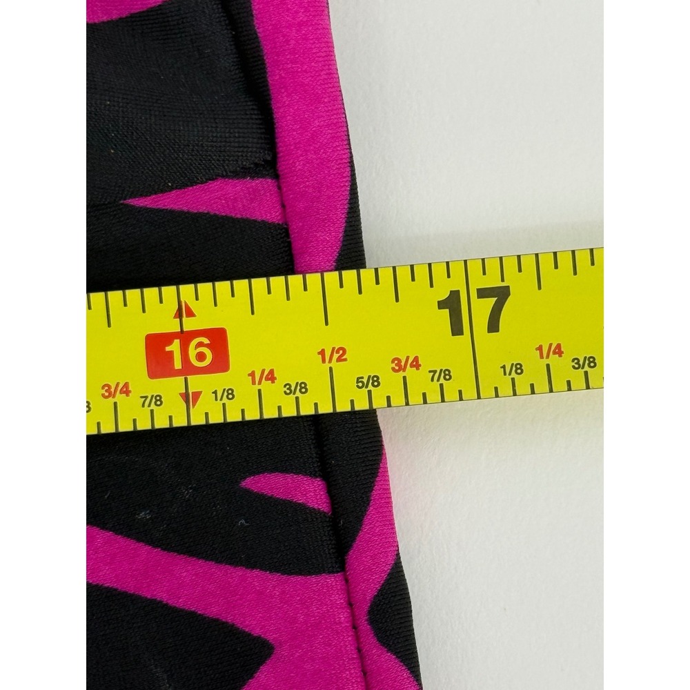 Sun Casuals Womens Pink Black Palm Leaf Halter Tankini Swim Top Sz 14 - Picture 5 of 8